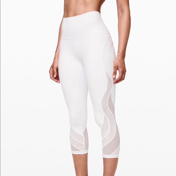 lululemon athletica Pants - Lululemon white workout pants size 2